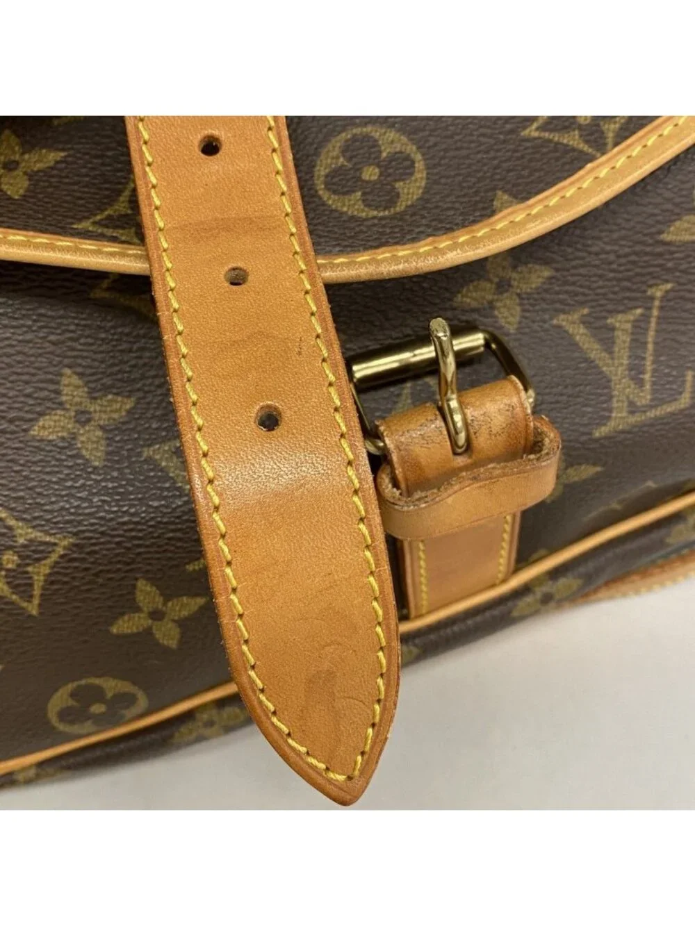 Louis Vuitton Shoulder Bag Monogram Saumur 35 Brown